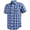 Dctop Camicia da uomo a maniche corte, casual, bottoni a pressione, tinta unita, vestibilità normale, per il tempo libero