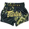 Fairtex - Pantaloncini da Boxe, Taglio Slim Muay Thai | Tessuto satinato di alta qualità con grafica tematica personalizzata. La vita elastica con coulisse offre una vestibilità