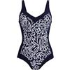 dolcecasabiancheria Anita Costume Mare Donna Intero Modellante Effetto Snellente Senza Ferretto Coppa Preformata Sidonia 7304 EU 90 C - 6 C - (48) Blu e Bianco