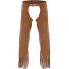 Xnihocha Pantaloni da cowboy da uomo in pelle scamosciata, con frange, lunghi, oversize, leggings vintage