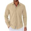 COOFANDY Camicia Uomo Manica Lunga Elegante Business Camicia con Bottoni | No Stiro, Elasticizzata, Regular Fit, Business Casual, Con Bottoni, Formale, Tessuto Morbido, Alta Qualità