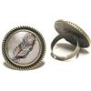 So Sweet Anello cabochon Piuma - acchiappasogni - Regalo di Natale per idea regalo moglie - San Valentino-