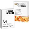 Double Dragon Carta Termica A4 | 100 Fogli | 210x297mm (8,27 x 11,69) | Compatibile con Phomemo M08F, M832, M834, Q302, Brother, Munbyn e altre stampanti termiche A4 (100 fogli)