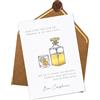 Joli Coon JoliCoon Biglietto auguri compleanno uomo, con busta e sigillo in ceralacca | Carta design testurizzata 350g, finitura oro rosa, spazio per messaggio personale