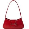 Amszke Borsa a tracolla da donna, borsa hobo alla moda, pochette in pelle verniciata con fiocco carino