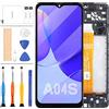 LADYSON Sostituzione dello Schermo LCD per Samsung Galaxy A04S SM-A047F con Cornice | HD Display,Sostituire lo schermo,Modello: per SM-A047F/DS A047F/DSN A047M Touch Digitizer LCD con kit di riparazione,Nero