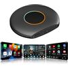 ATOTOSELECT Adattatore Wireless CarPlay, AI Box Android con 4G LTE | GPS | DriveChat AI | Android 13, supporta YouTube/Netflix, WiFi doppio integrato & Bluetooth, adatto per auto originali con CP/AA cablato 8+128GB