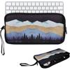 kwmobile Custodia Tastiera per Apple Magic Keyboard - Cover in Neoprene con 2 Tasche Interne - Custodia Protettiva - Borsa Porta Tastiera bianco/marrone chiaro/blu scuro