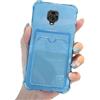 Rnrieyta Miagon Custodia Portafoglio per Xiaomi Redmi Note 9S/9 PRO,Cover con Tasche Porta Carte Silicon TPU Trasparente Slim Clear Soft Slot per Schede Bumper Antiurto Case