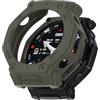 BoerHang Cover Compatibile con Amazfit T-Rex 3 Pro 48mm, Protezione Cava a Mezza Copertura in TPU Morbido, Antiurto e Anticaduta.(Verde)