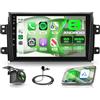 Rimoody 8 Core 6G+128G Android Autoradio per Suzuki SX4 2006-2013 FIAT Sedici 2005-2014 Wireless Carplay Android Auto GPS Navi WiFi 360° Panorama, 9 Pollici Touchscreen Bluetooth FM/RDS/DSP EQ/SWC