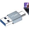 Generic Adattatore USB C a USB | Tipo C Adattatore maschio a USB A - Adattatore di shell in alluminio USB3.1 con velocità di sincronizzazione dei dati da 10 Gbps per caricabatterie, disco, laptop, telefon