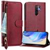Rnrieyta Miagon Cerniera Portafoglio Cover per Xiaomi Redmi 9,Magnetica Custodia Protettiva Libro con Porta Carte Flip Caso con Cinturino da Polso Cinghia