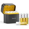 Zepath 12 PCS 1,5V AA Lithium Batterie Ricaricabili con Caricabatterie 8 Slot, 3600mWh Dobbia A Batterie Ricaricabili con 2000+Tech