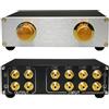 Generic RCA Audio Switch Box 4 in 2 out con selettore di uscita - Interruttore stereo passivo A/B, controllo indipendente dell'uscita a 2 vie, connettori RCA placcati oro e guscio in alluminio per sistema