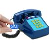 Opis Technology PushMeFon Mobile 4G Telefono per Anziani con SIM, Blu Scuro