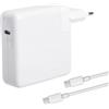 Wotrilw Cavo di Ricarica, Compatibile con MacBook Air Pro, Caricatore di Ricambio 96W USB-C a T-Tip con Cavo Intrecciato da 2m, Compatibile con M5 M4 M3 M2 M1 MacBook Air 13/15 Pollici e Pro 14/16 Pollici