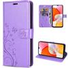 betterfon Custodia a portafoglio con funzione leggio, per Samsung Galaxy A14 4G/5G, colore: lilla