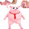 Vyrthalis Giocattolo da schiacciare a forma di maiale, giocattolo antistress rosa, ideale per alleviare lo stress, adatto come regalo ed è facile da trasportare