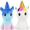 Anboor Squishies 2 Pz Unicorno Cavallo Kawaii Morbido Lento Rising Profumato Squishies Giocattoli Antistress Giocattoli per Bambini Decorazione Puntelli (1 bianco e 1 galassia)