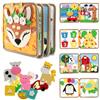 KBIBCK Quiet Book a partire da 1 anno, giocattolo Busy Board in feltro morbido, libri per bambini in tessuto morbido, libro in feltro 3D Montessori, per educazione precoce e viaggi, attività educative