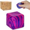 Graphinza Squeeze Toys - Soft Stress Relief Toys 1.4in Cube for Autism Relief, Balls for Adults and Children, Classroom Prizes - Durable Design, Not Easy to Fall Off (Purple)