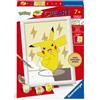 Ravensburger - CreArt Kids 13x18 cm - Art Number - Pikachu - Kit di pittura con numeri - A partire dai 7 anni - 25756
