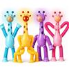 Weiongppy 4 Pezzi Giraffa Telescopica con Ventosa per Bambini 2-6 Anni, Giocattolo Sensoriale Estensibile Luminoso Antistress, Tubo Pop Estensibile Educativo, Gioco Creativo