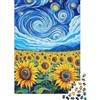 9K4D7V2G Campo di Girasoli Puzzle 1000 Pezzi Carta per Adulti Cielo Stellato Dipinto a Mano Gioco di Puzzle 1000 Pezzi Decorazione Relax Regalo 70x50cm/1000pcs