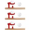 GLOGLOW Palline Galleggianti con Tubo da Soffio 3 Pezzi Tutti i Giocattoli Educativi in Legno Giocattolo Didattico Montessori Lucidato a Mano per Bambini con Design a Tubo Cavo