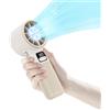 GKT Ventilatore portatile portatile, velocità regolabile (1-100), ventola di raffreddamento, 5000 mAh, batteria ricaricabile, pieghevole, display digitale, per viaggi/casa, ufficio, campeggio (bianco)