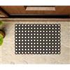 Tata Home Zerbino Ingresso Esterno in Gomma con Fori Antiscivolo Tappeto da Esterno con Struttura a Nido d'Ape Drenante Resistente Misura Rettangolare 50x100 cm Colore Nero