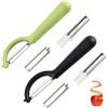 MALOUSUN 2 Pelapatate a P per tupper con 2 lame di ricambio, pelapatate per Tupperware, pelapatate per pelare asparagi, lame di ricambio in acciaio inox per pelare verdure