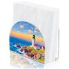 SUPERDANT Porta Tovaglioli da Tavola Faro Costiero Portatovaglioli Acrilica In Carta Dispenser di Fazzoletti Indipendente per Tavolo Da Cocktail Accessori per la Casa Cucina Bar Caffè 12.5x5x10.5cm