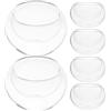 DOITOOL Set 6 Tazze Da Tè in Vetro Borosilicato Doppia Parete Isolamento Termico 2.56X2.56X1.57 Pollici Bicchieri Trasparenti Per Tisane Tè E Caffè Eleganti