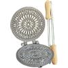 CBE elettrodomestici Stampo rotondo CBE2090100 per cottura su fiamma libera di cialde e ferratelle con disegno ispirato ad un Rosone