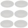 COSE DA CASA Set di 6 Piatti Pizza 33 cm in Vetro Opale Temperato Sottopiatto Universale ad Alta Resistenza Bianco Lavabili in Lavastoviglie Uso Casa e Professionale HORECA