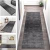 SGLGSTORE Tappeto Passatoia Cucina Antiscivolo Lavabile Tappeto Cucina Nero Grigio Moderno 50X200CM Tappeti Runner Tappeto Corridoio ingresso interno Soggiorno Tappetino Cucina Durevole Tappetino zerbino