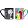 Silver Buffalo Disney The Nightmare Before Christmas Jack e Sally Meant To Be - Set di 2 tazze da caffè piccole senza BPA
