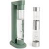 CREATE/SODA MAKER STUDIO/Macchina per acqua frizzante 1L verde salvia + doppia bottiglia 500 ml + 350 ml/Non include bombole di CO2, bottiglia priva di BPA