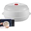 Tiajingzi Vaporiera a microonde per cucinare, forno a microonde con coperchio e vassoio, contenitore antiaderente, cestino per cottura a vapore per riso, verdura, tagliatelle, gnocchi, uova, cucina, cucina