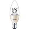 Philips Master - Candela LED B38 da 5,5 W (40 W) B15 con tappo a baionetta piccola, colore bianco caldo, lampadina trasparente, Regno Unito