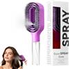 Ytwehela Spazzola districante 2 in 1 con spray d'acqua, nebulizzazione integrata, antistatica, con serbatoio d'acqua, per capelli bagnati e asciutti, contro crespo, grovigli, ricci, ondulati, lisci H