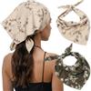 DRESHOW 2 Pezzi Bandana Donna Fascia Triangolare Fascia per Capelli Vintage Annodata per Donne e Ragazze