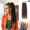 Renyarch Miracle Deep Wave Mini Knots Crochet Human Hair Bundles for Black Women 18 Pollici Crochet Human 50g 40c 4# Water Wave Wet and Wavy Invisible Knotless Curly Extensions