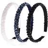 TYFGRT Confezione Da 3 Fasce Di Cristallo, Fasce Scintillanti, Fasce Eleganti, Fasce Da Donna, Fasce Di Perle, Accessori Di Abbigliamento