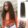 Renyarch Miracle Deep Wave Mini Knots Crochet Human Hair Bundles for Black Women 16 Pollici Crochet Human 50g 40c 4# Water Wave Wet and Wavy Invisible Knotless Curly Extensions