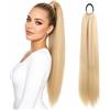 XUZOPIM Coda Capelli Extension, Extension Per Capelli Veri, Con Treccia, Lunghezza 60 Cm, Per Donne E Ragazze, Uso Quotidiano E Occasioni Speciali