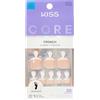 kiss new york KISS Nucleo, unghie a pressione, colla per unghie inclusa, 'Two of a kind', bianco, formato corto, forma quadrata, include 26 unghie dei piedi, 2 g di colla, 1 bastoncino per manicure, 1 mini lima