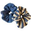 Greabuy 2 fasce per capelli in tessuto elastico, comode, per uso quotidiano, accessori colorati a righe, accessori antiscivolo elastici